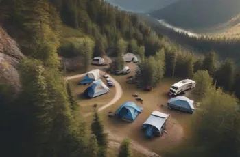 Natural and scenic campground setting, ideal for an authentic outdoor adventure.