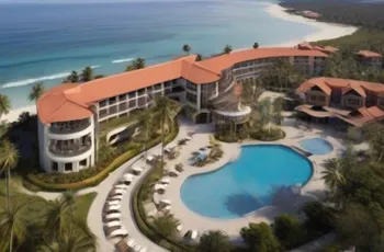 Elegant and serene resort environment, perfect for a relaxing and luxurious retreat.